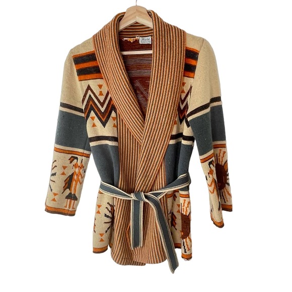 Wintuck Sweaters - Wintuck Vintage Wrap Cardigan Sweater Southwestern Style sz. M #AN